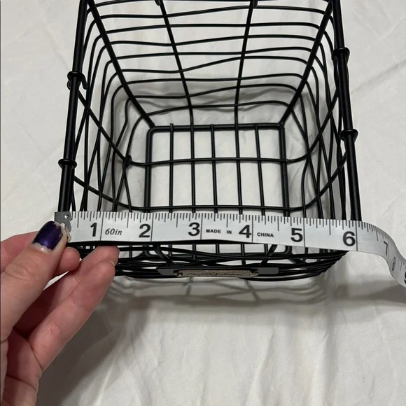 Hearth & Hand With Magnolia Black Wire Small Storage Basket - Picture 5 of 6